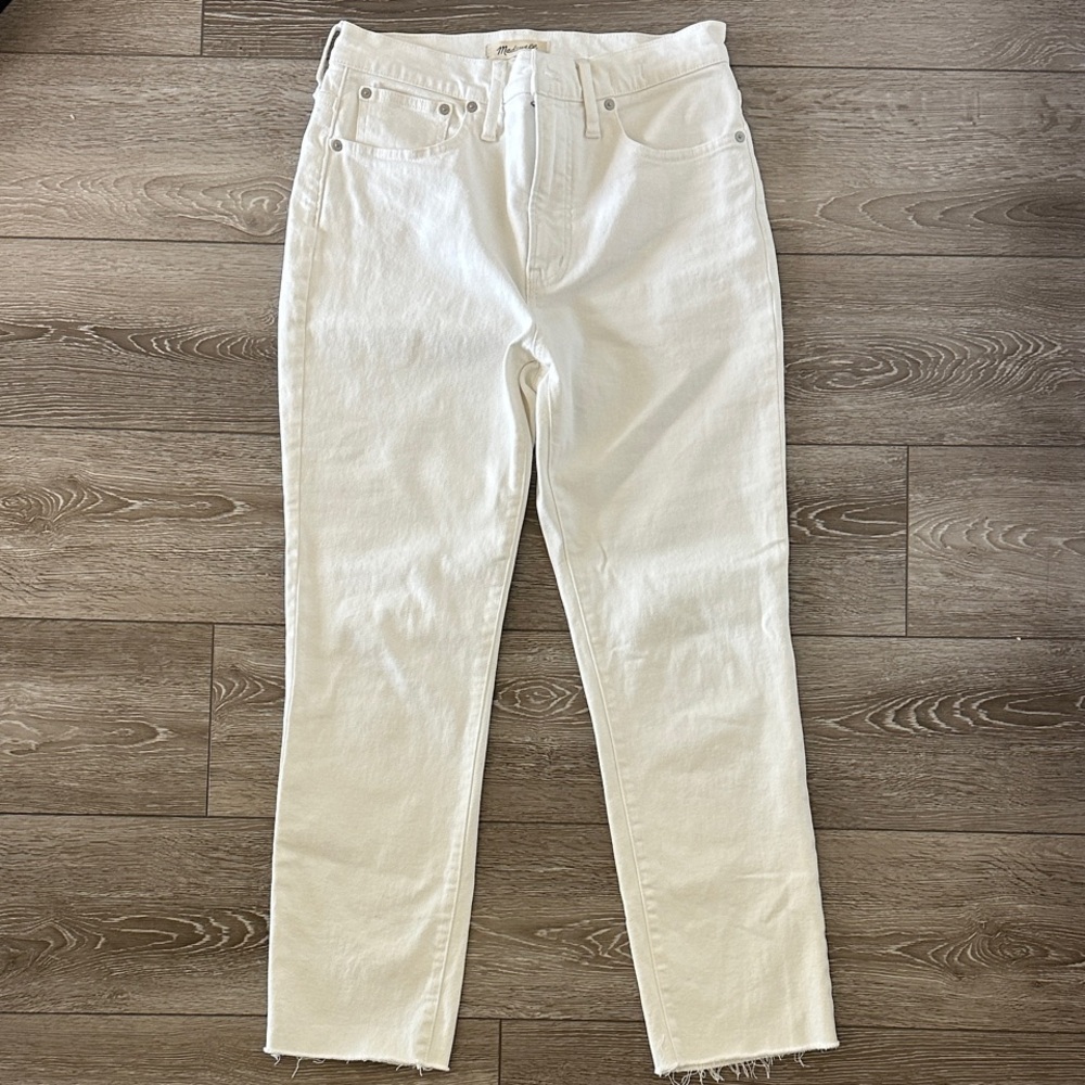 Madewell Women's perfect vintage Jean size 28 white
